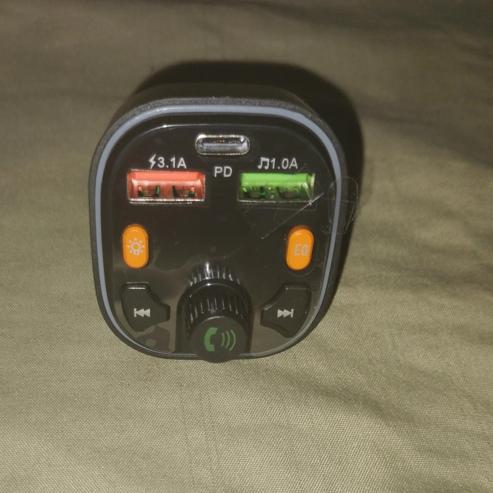 Black Car Charger Bluetooth Adapter
